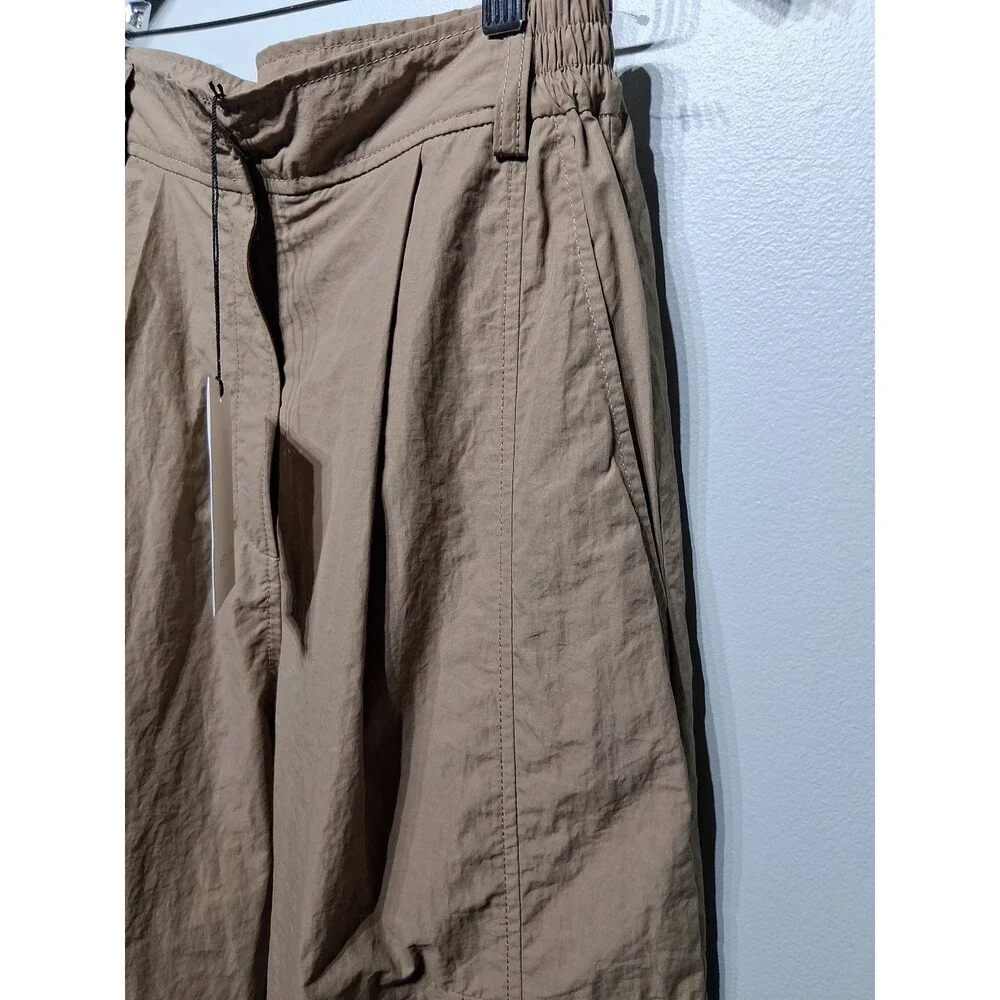 Mijeong Park Wide Leg Cargo Pants Nylon Cotton In Camel Size S NWT - Picture 3 of 10